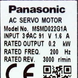 [중고] MSMD022G1A 파나소닉 MINAS A5 시리즈 200W 서보 모터