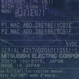 [미사용] RJ71EN71 미쯔비시 이더넷 인터페이스 모듈
