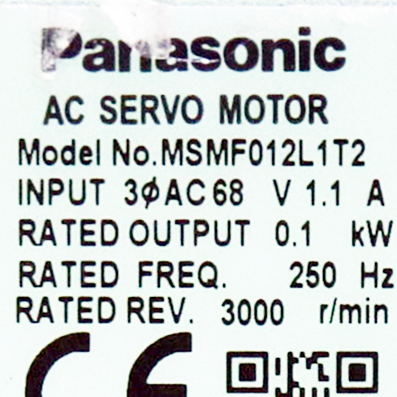 [중고] MSMF012L1T2 파나소닉 100W 서보모터 브레이크타입 저관성/리드선