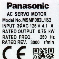 [중고] MSMF082L1S2 파나소닉 750W 서보모터 저관성 리드선 타입
